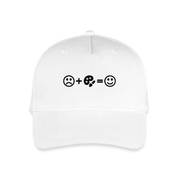 Künstler Smiley - Kinder Bio Basecap - Weiß - Vorne