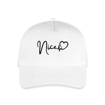 Beau battement de cœur Nice ville France - Casquette de baseball bio Enfant - blanc - Devant