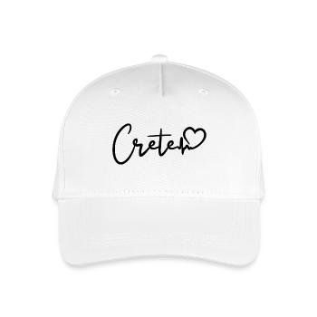 Crete Herzschlag Insel Kreta - Kinder Bio Basecap - Weiß - Vorne
