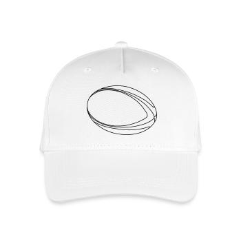 ballon_de_rugby - Casquette de baseball bio Enfant - blanc - Devant