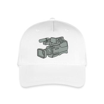 Video camera 2 - Organic Kids’ Baseball Cap - white - Front