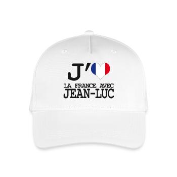 Ich liebe Frankreich mit Jean Luc - Kinder Bio Basecap - Weiß - Vorne