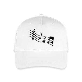 musiknoten - Kinder Bio Basecap - Weiß - Vorne