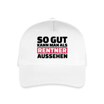 Rentner - Kinder Bio Basecap - Weiß - Vorne