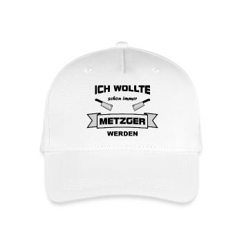 Metzger immer - Kinder Bio Basecap - Weiß - Vorne