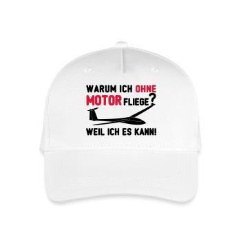 Segelfliegen ohne Motor Geschenk - Kinder Bio Basecap - Weiß - Vorne