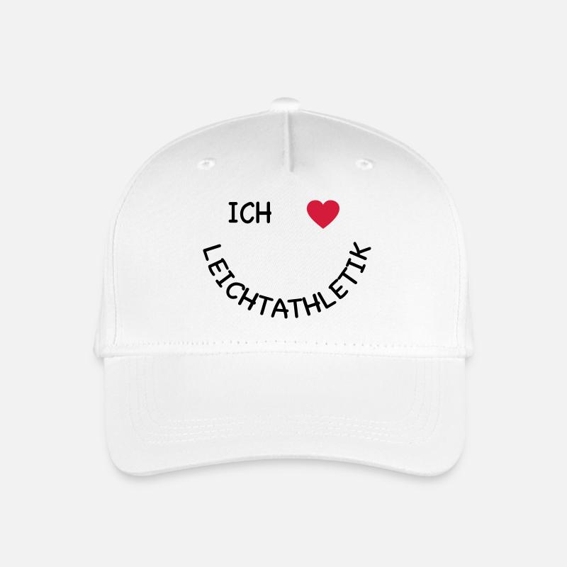 Ich liebe Leichtathletik - Kinder Bio Basecap - Weiß