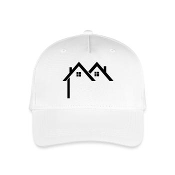 Wohngebiet Logo Häuser - Kinder Bio Basecap - Weiß - Vorne