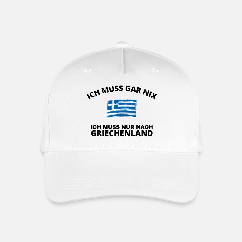 Griechenland lustiger Spruch - Kinder Bio Basecap - Weiß