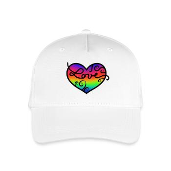 Liebe - Kinder Bio Basecap - Weiß - Vorne
