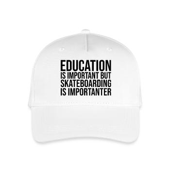 skateboard - Casquette de baseball bio Enfant - blanc - Devant