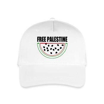 Free palestine Wassermelone Melone - Kinder Bio Basecap - Weiß - Vorne