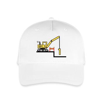 Excavator - Organic Kids’ Baseball Cap - white - Front