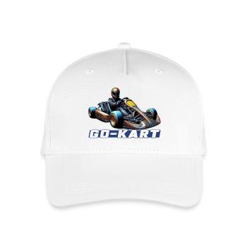Go Kart - Kinder Bio Basecap - Weiß - Vorne