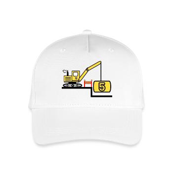 Excavator - Organic Kids’ Baseball Cap - white - Front