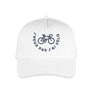 J'PEUX PAS J'AI VÉLO - HUMOUR - ROSE - Casquette de baseball bio Enfant - blanc - Devant