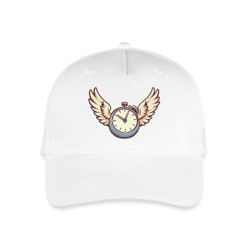 Zeit verfliegt - Kinder Bio Basecap - Weiß - Vorne