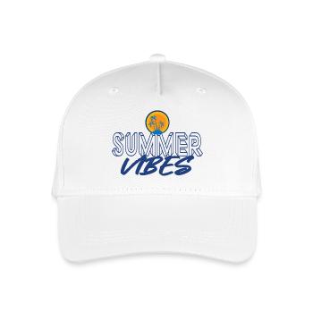 Summer vibes - Organic Kids’ Baseball Cap - white - Front