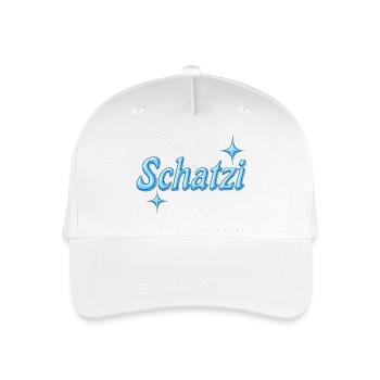 schatzi / Y2K-Design / blau - Kinder Bio Basecap - Weiß - Vorne