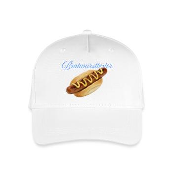 Deftiger Hotdog mit Senf - Kinder Bio Basecap - Weiß - Vorne