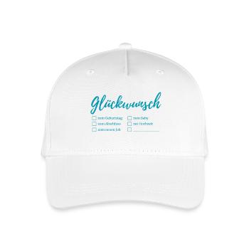 Congratulations lettering checkboxes - Organic Kids’ Baseball Cap - white - Front
