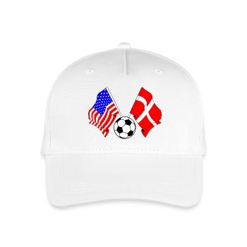 Football Danemark vs États-Unis - Casquette de baseball bio Enfant - blanc - Devant