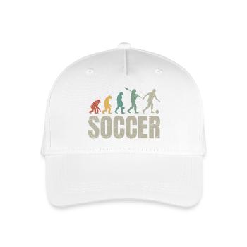 Football Evolution | Soccer Evolution - Organic Kids’ Baseball Cap - white - Front