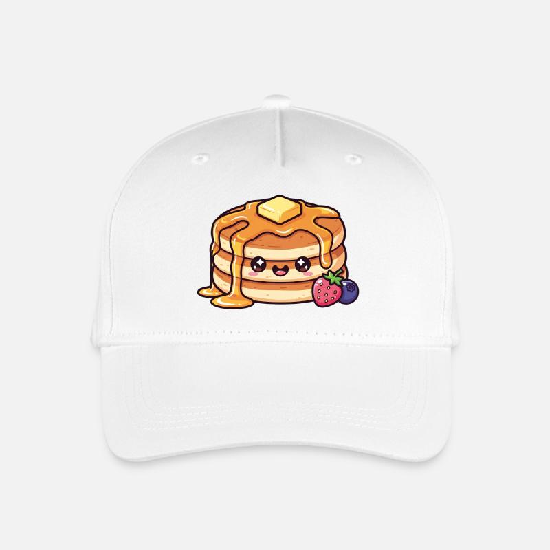 Kawaii-Sirup-Pfannkuchen mit Beeren - Kinder Bio Basecap - Weiß