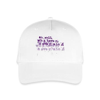 Explosion typographique grunge violette - laisse tomber - Casquette de baseball bio Enfant - blanc - Devant