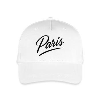 Pariser Script-Schriftzug - Kinder Bio Basecap - Weiß - Vorne