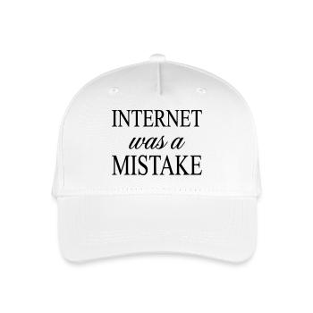Internet était une erreur - Déclaration sarcastique - Casquette de baseball bio Enfant - blanc - Devant