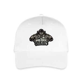 Grizzly Motif: Love You! - Provocative slogan - Organic Kids’ Baseball Cap - white - Front