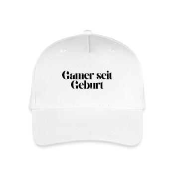 Gamer seit Geburt - Kinder Bio Basecap - Weiß - Vorne