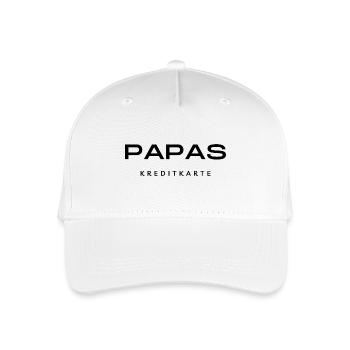Papas Kreditkarte - Kinder Bio Basecap - Weiß - Vorne