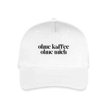 ohne kaffee ohne mich - Kinder Bio Basecap - Weiß - Vorne