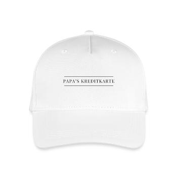 Papas Kreditkarte - Kinder Bio Basecap - Weiß - Vorne