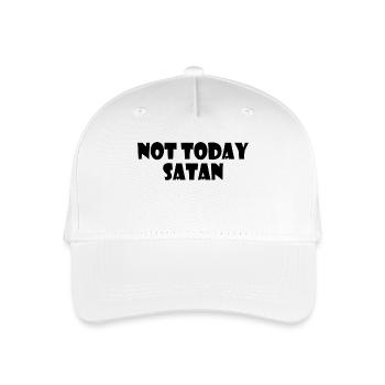 Not today satan - Organic Kids’ Baseball Cap - white - Front