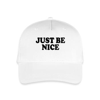 Just be nice - Casquette de baseball bio Enfant - blanc - Devant