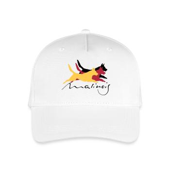 Malinois_german_color - Kinder Bio Basecap - Weiß - Vorne