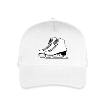 Schlittschuhe - Kinder Bio Basecap - Weiß - Vorne