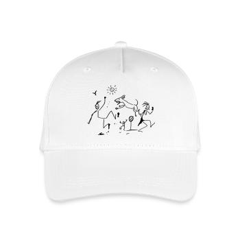 Abstrakte Kunst - Kinder Bio Basecap - Weiß - Vorne