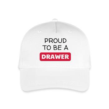 Zeichnung / Zeichner / Drawing / Drawer - Kinder Bio Basecap - Weiß - Vorne