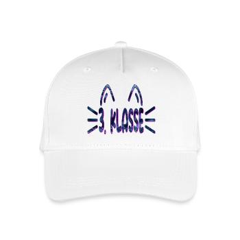 3. Klasse - Grundschule Katzen - Kinder Bio Basecap - Weiß - Vorne