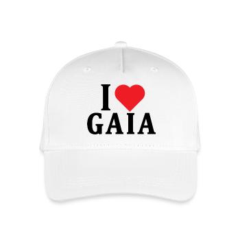 t-shirt I love Gaia t-shirt gift idea - Organic Kids’ Baseball Cap - white - Front