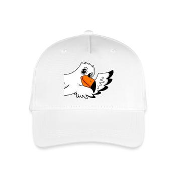 Möwe Gruß Begrüßung - Kinder Bio Basecap - Weiß - Vorne