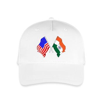 Drapeau des États-Unis et drapeau de l’Inde - Casquette de baseball bio Enfant - blanc - Devant