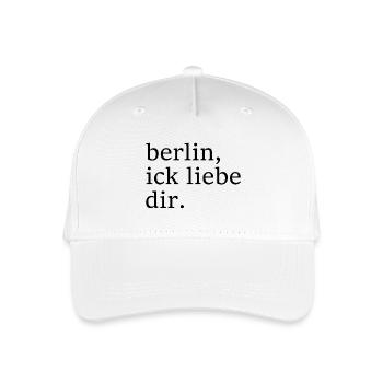 berlin, ick liebe dir. - Dialekt - Mundart - Kinder Bio Basecap - Weiß - Vorne