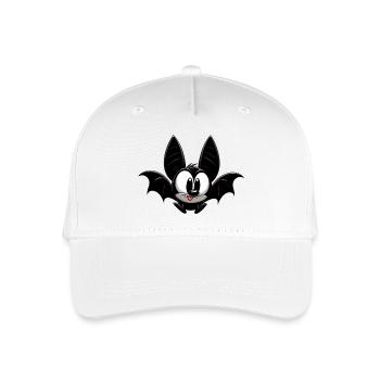 Bat - Organic Kids’ Baseball Cap - white - Front