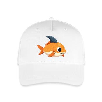 Goldfish with shark fin – Dare to be different - Organic Kids’ Baseball Cap - white - Front