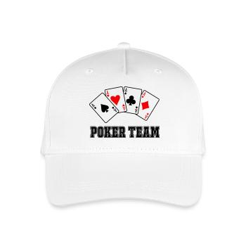 Poker Team - Organic Kids’ Baseball Cap - white - Front
